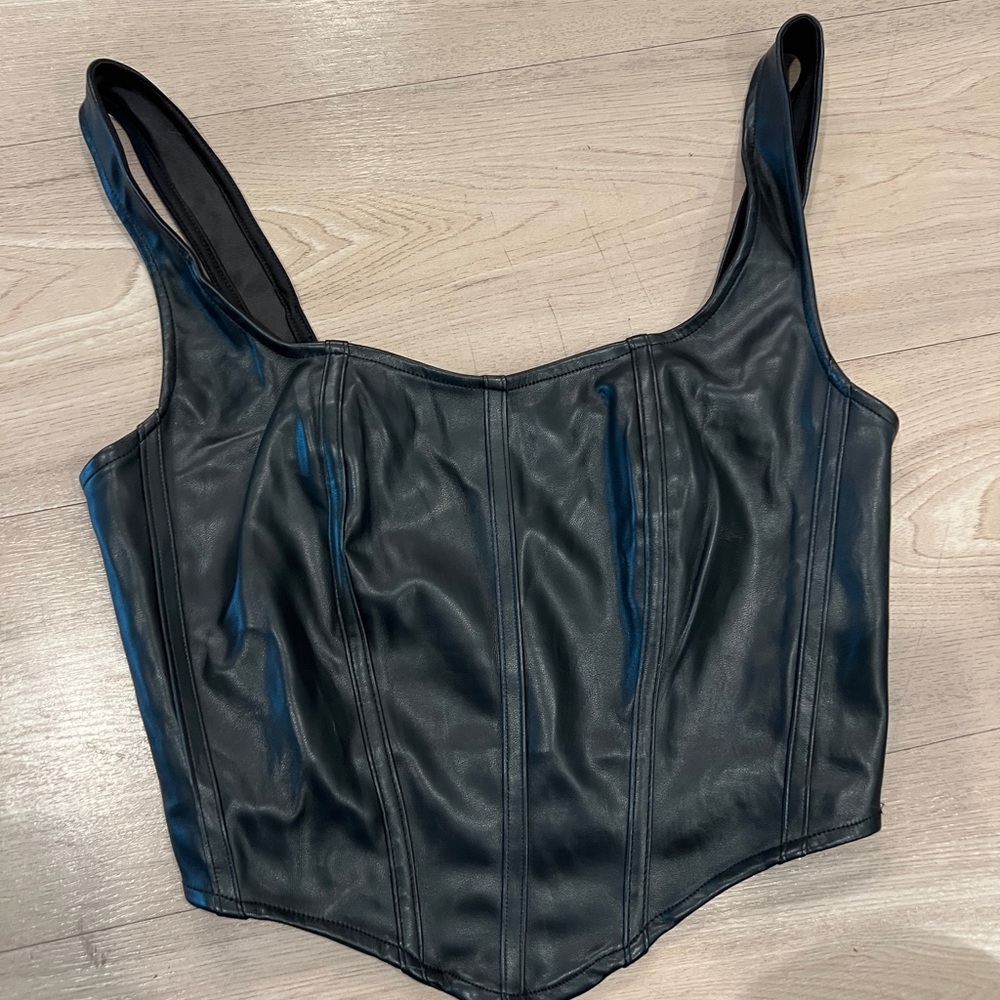 Sincerely Jules Black Faux Leather Tote
